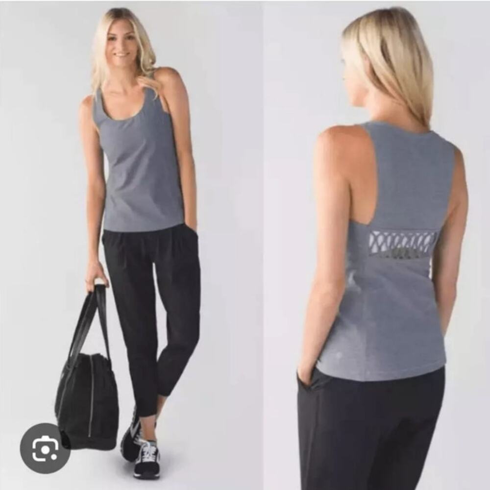 Lululemon Heathered Slate Sweaty or Not grey‎ Tank Top W-M